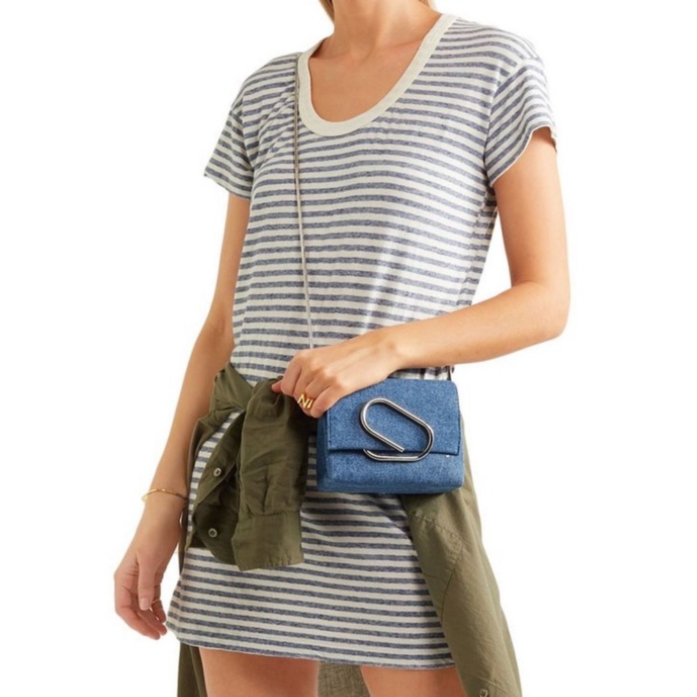 Current/Elliott Slouchy Scoop Neck Striped Dress